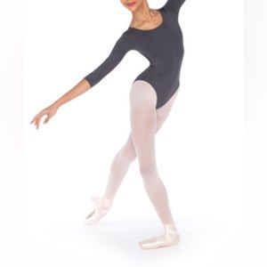 Black Brand new Russian Pointe Foundations 6 3/4 sleeve leotard. Size: XS NWT